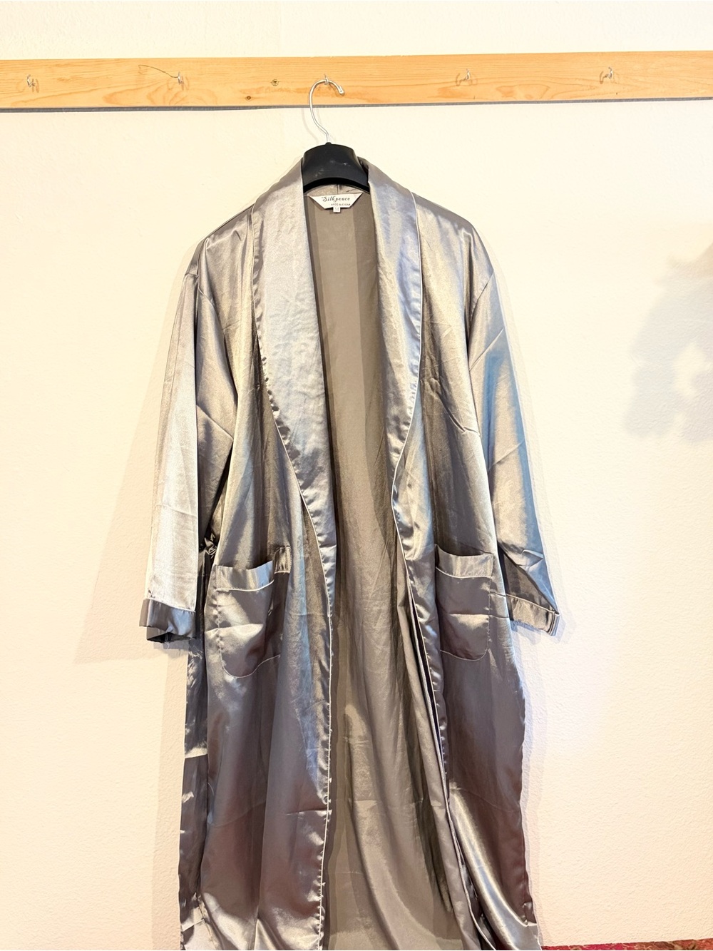 Silky Silver Women's Long Duster Coat